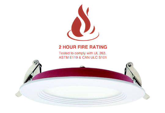 the 5CCT fire rated recessed downlight with adjustable color, dimming, and wet-area compatibility 5CCT Fire Rated Regressed Downlight