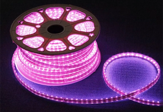 120V RGB LED Strip Light in Pink Color 120V AC RGB eStrip